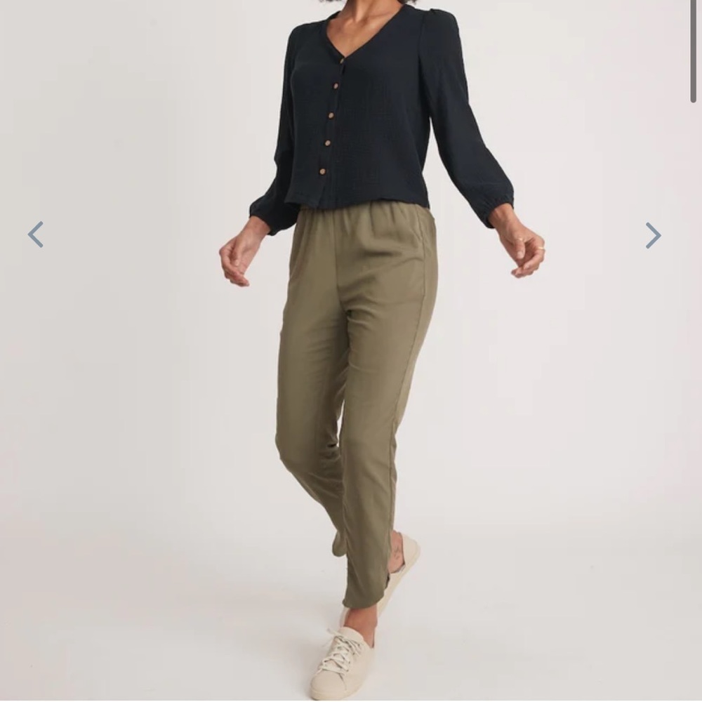 Marine Layer Respun Allison Pant Dusty Olive